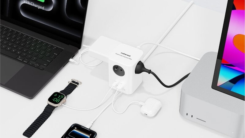 Cubenest PowerCube Extended USB A+C PD 20 W 1,5 m szara