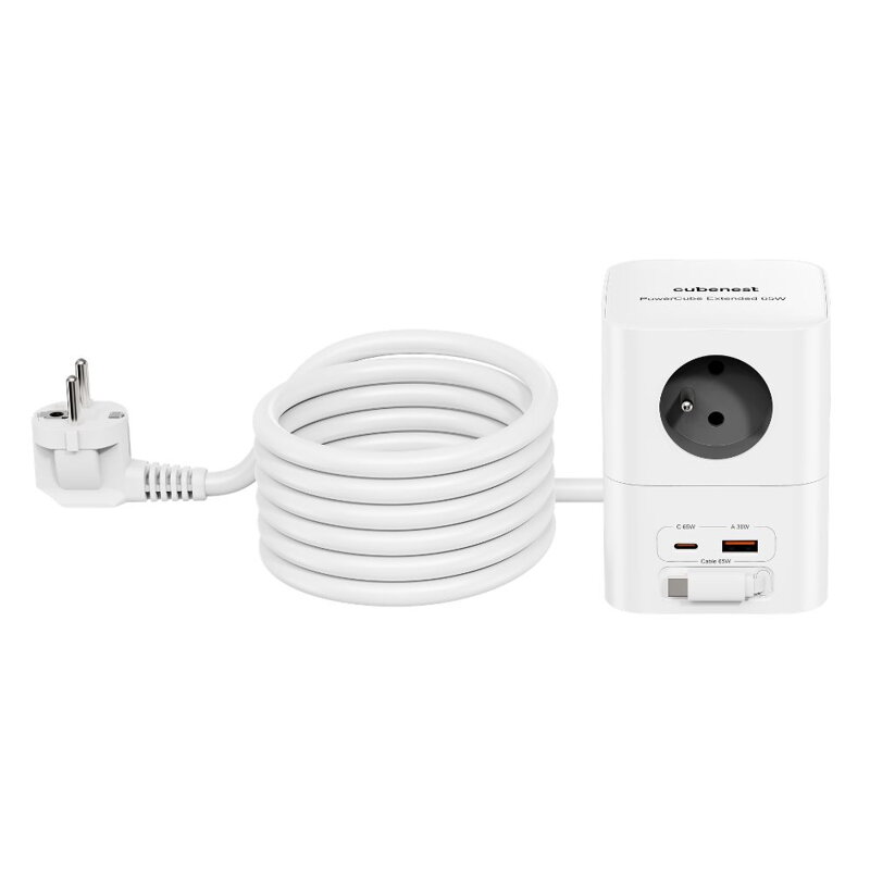 Cubenest PowerCube Extended USB A+C PD 20 W 1,5 m szara
