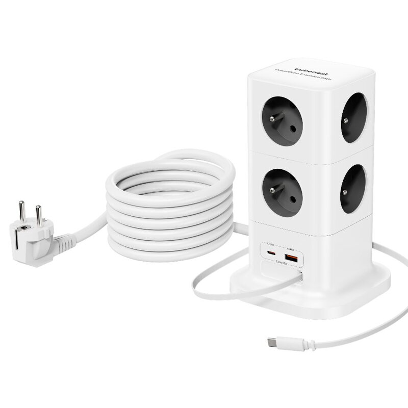 Cubenest PowerCube Extended USB A+C PD 20 W 1,5 m szara