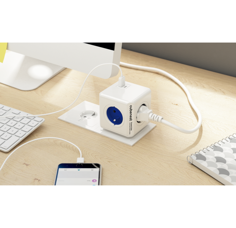 Cubenest PowerCube Original USB A+C PD 20 W niebieska