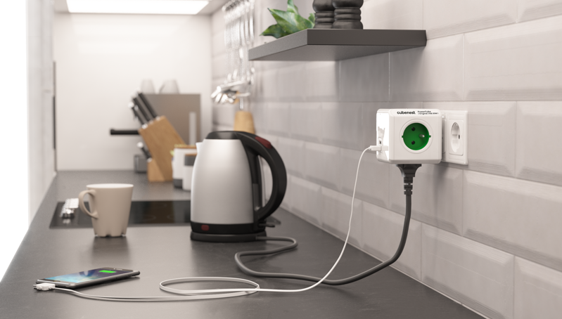 Cubenest PowerCube Original USB A+C PD 20 W zielona