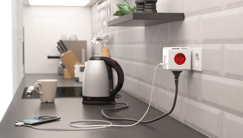 Cubenest PowerCube Original USB A+C PD 20 W czerwona