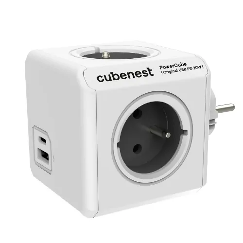 Cubenest PowerCube Original USB A+C PD 20 W szara Cubenest PowerCube Original USB A+C PD 20 W szara